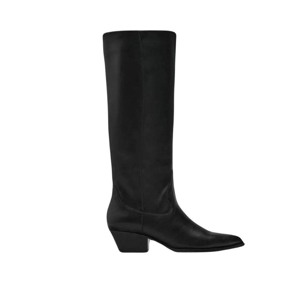 Zara Vegan Leather Western Boot w/ Wood Heel (Size: EU 40/ US 9)